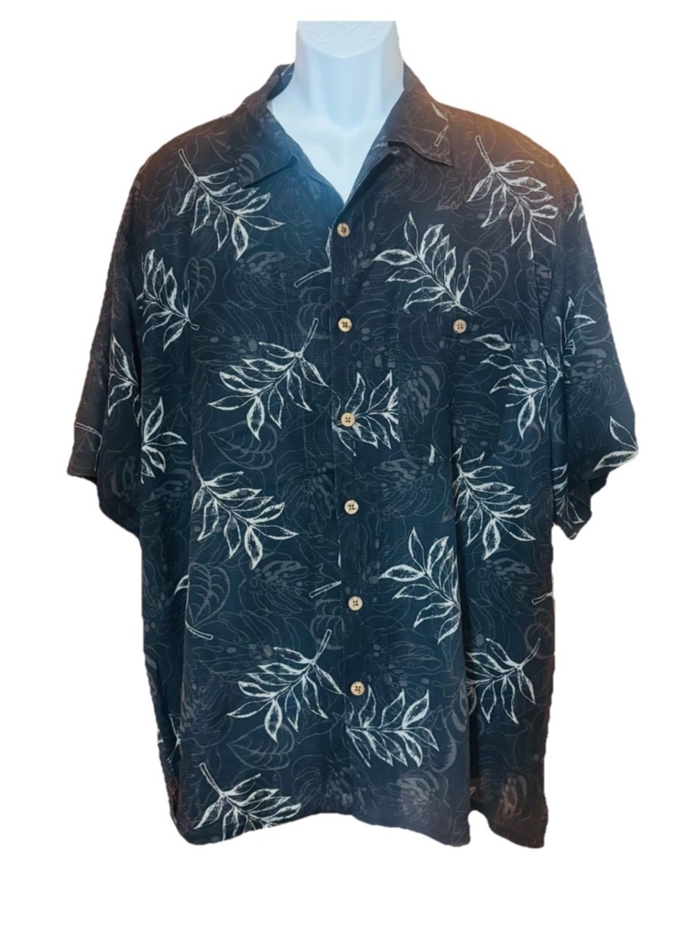 Island Republic Mens XXL 100% Silk Short Sleeve Tropical Hawaiian Shirt Vacation